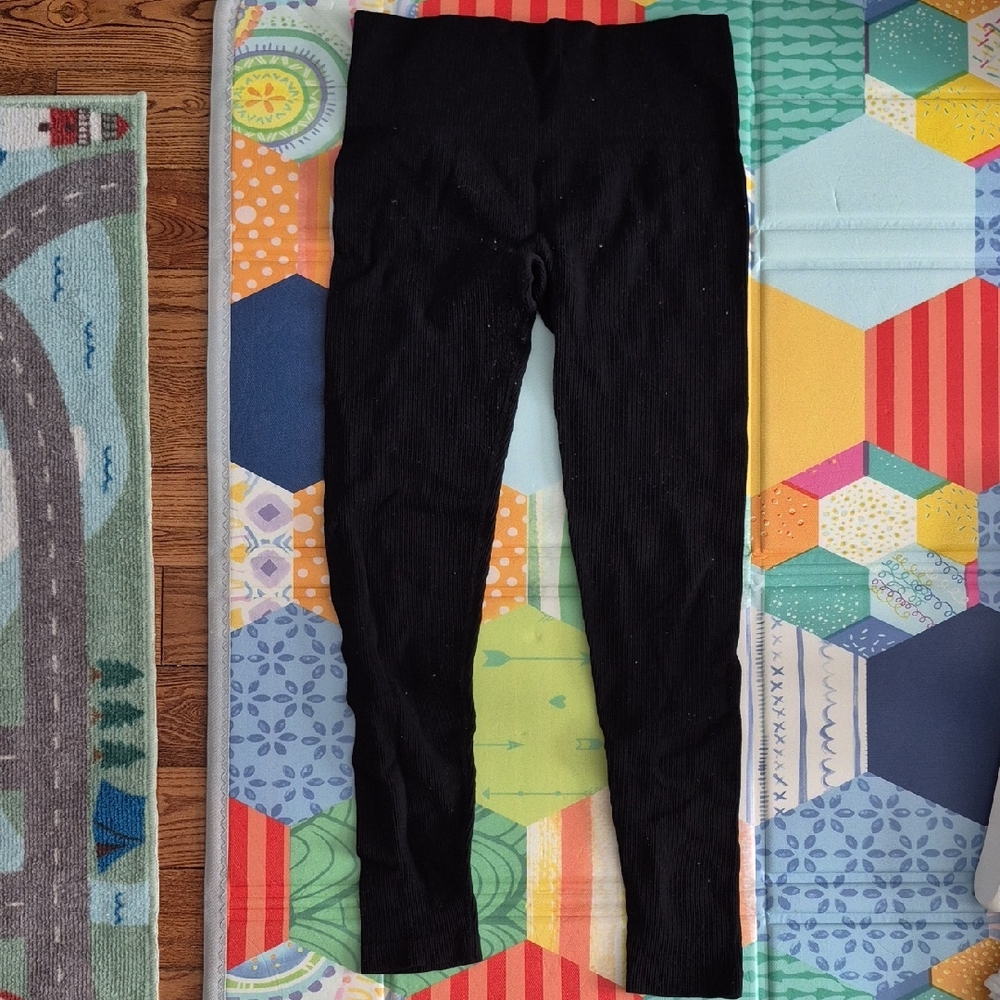 Lemon Black Kids Leggings